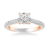 Carmen Contemporary Side Stone Twist Diamond Engagement Ring