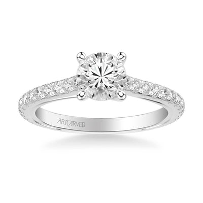 Carmen Contemporary Side Stone Twist Diamond Engagement Ring