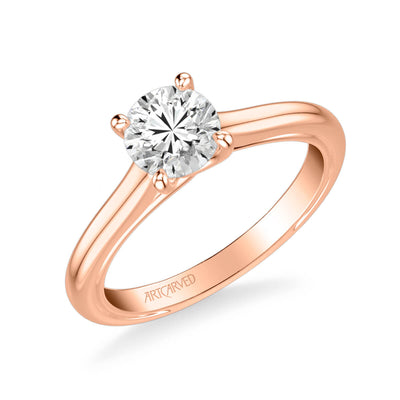 Tayla Contemporary Solitaire Twist Diamond Engagement Ring