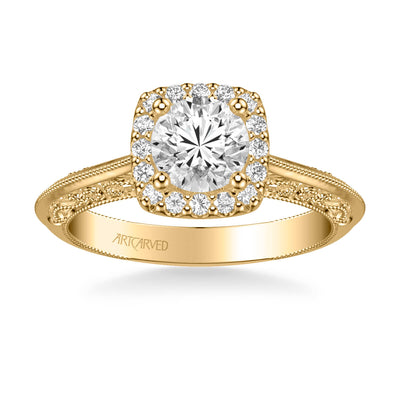 Audriana Vintage Halo Heritage Collection Diamond Engagement Ring