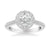 Judith Classic Round Halo Diamond Engagement Ring