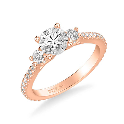 Jill Classic Three Stone Diamond Engagement Ring