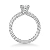 Wren Contemporary Side Stone Rope Diamond Engagement Ring