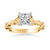 Cherie Contemporary Solitaire Floral Diamond Engagement Ring