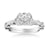 Cherie Contemporary Solitaire Floral Diamond Engagement Ring