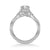 Freesia Contemporary Side Stone Floral Diamond Engagement Ring