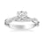 Daffodil Contemporary Side Stone Floral Diamond Engagement Ring