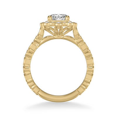 Lilith Vintage Unique Halo Diamond Engagement Ring