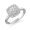 Mabel Vintage Multi-Shaped Halo Diamond Engagement Ring