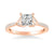 Bluebelle Contemporary Side Stone Floral Diamond Engagement Ring