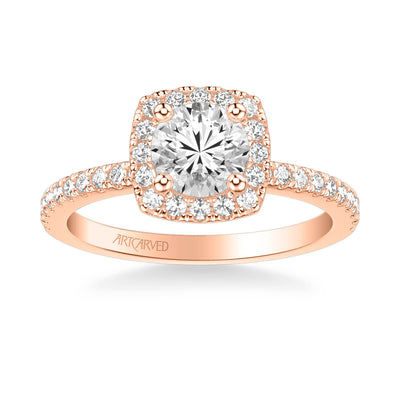 Molly Classic Cushion Halo Diamond Engagement Ring
