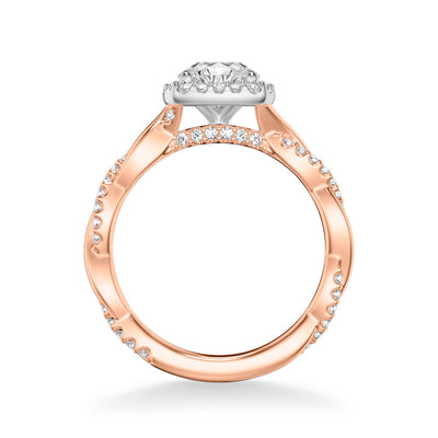 Ciara Rose Gold Trilogy Engagement Ring - Flawless Fine Jewellery London