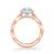 Ciara Contemporary Cushion Halo Twist Diamond Engagement Ring