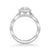 Ciara Contemporary Cushion Halo Twist Diamond Engagement Ring