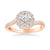 Sierra Contemporary Bypass Halo Twist Diamond Engagement Ring