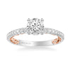 Cora Lyric Collection Classic Side Stone Diamond Engagement Ring