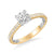 Sonya Lyric Collection Classic Side Stone Diamond Engagement Ring