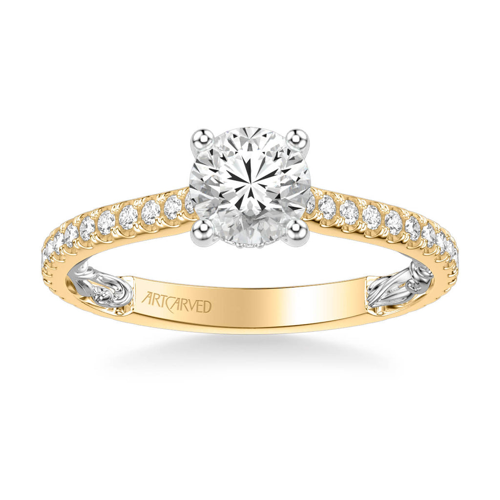 Sonya Lyric Collection Classic Side Stone Diamond Engagement