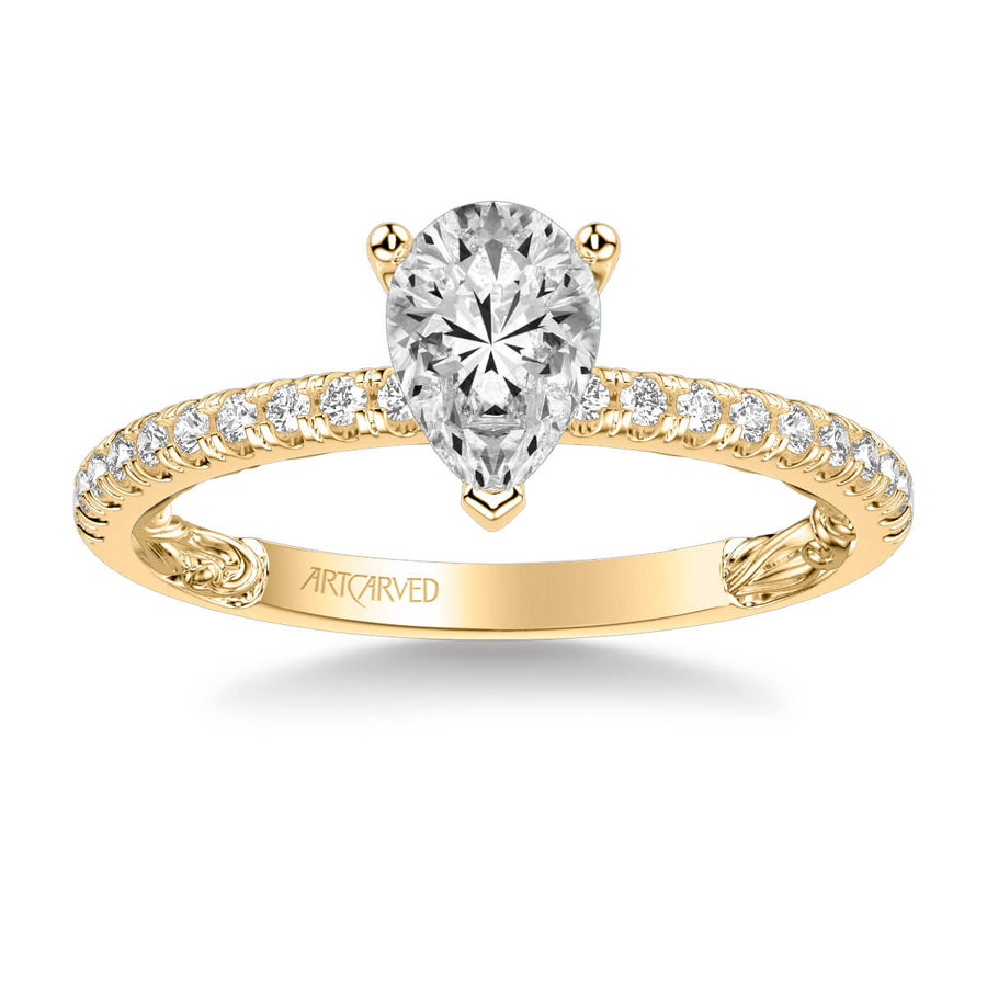 Renee Lyric Collection Side Stone Diamond Engagement Ring