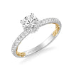 Brianne Lyric Collection Classic Side Stone Diamond Engagement Ring