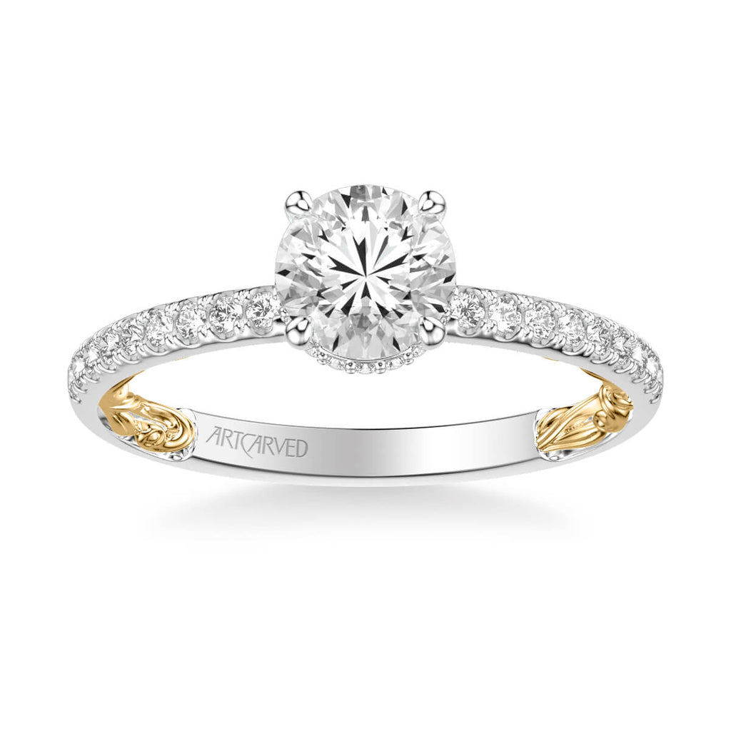 Brianne Lyric Collection Classic Side Stone Diamond