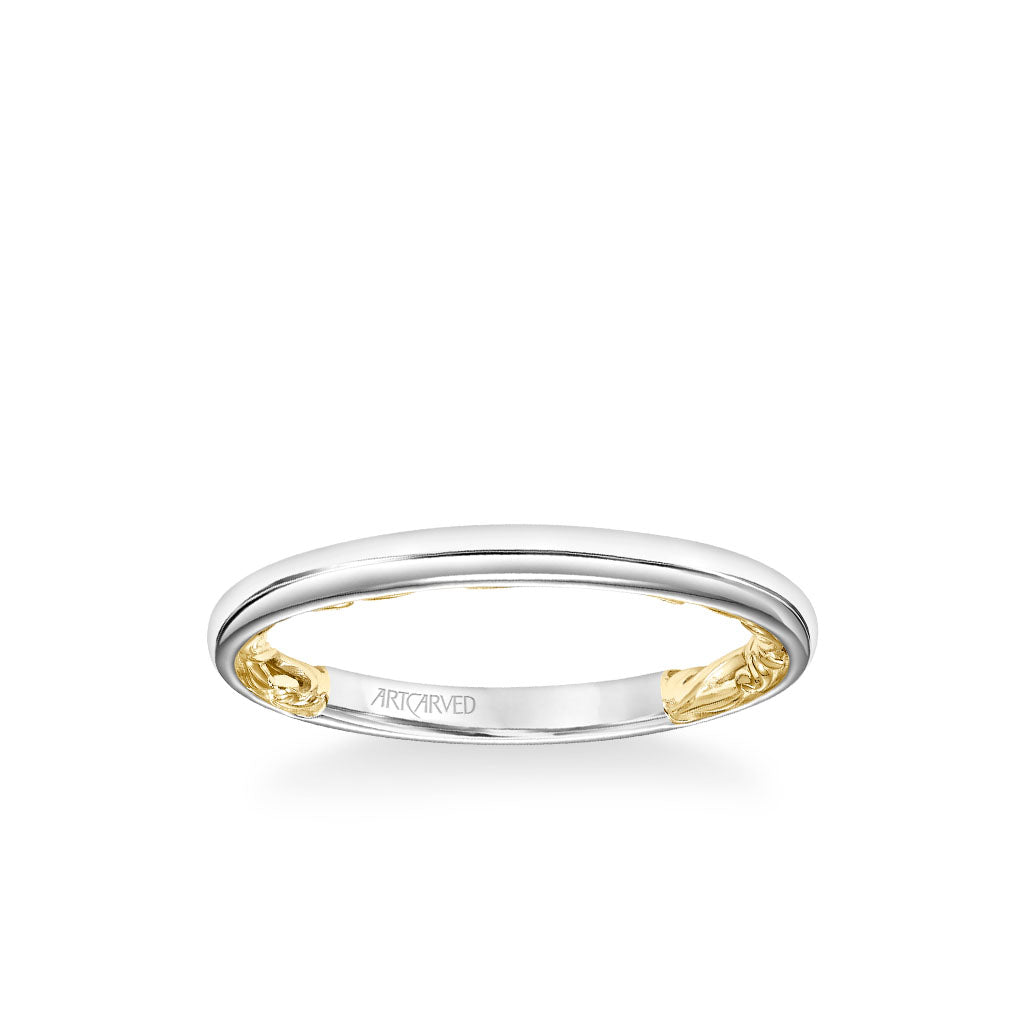 Aileen Lyric Collection Classic Polished Wedding Band