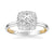 Courtney Lyric Collection Classic Cushion Halo Diamond Engagement Ring
