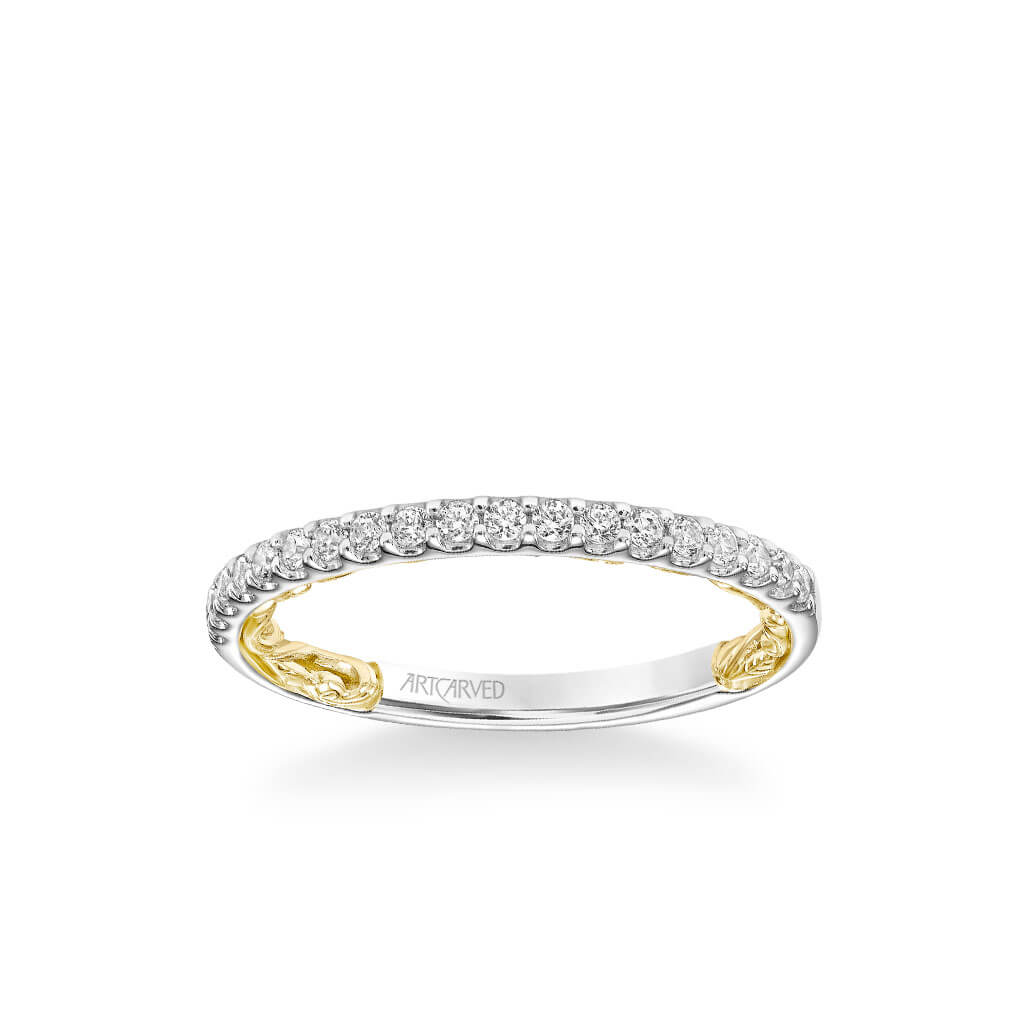 Falyn Lyric Collection Classic Diamond Wedding Band