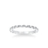 Stackable Band with Diamond Petal Design
