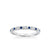 Stackable Band with Alternating Bezel Set Diamonds and Sapphires and Milgrain Accents