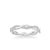 Stackable Band with Half Diamond Half Polished Open Twist