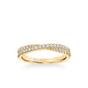 Stackable Band with Diamond "X" Design